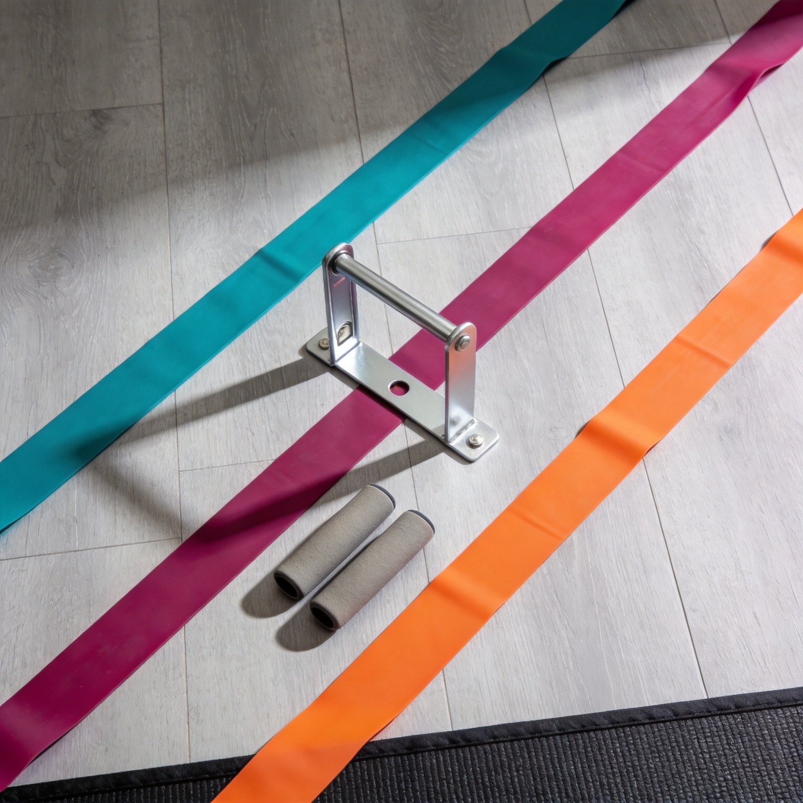 Resistance bands workout setup