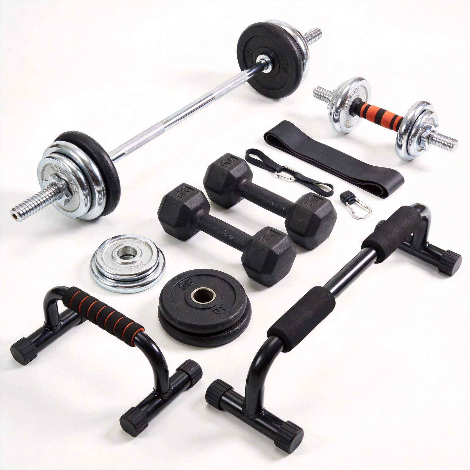 Best strength training equipment 2026 featuring dumbbells, barbells, resistance bands and power rack